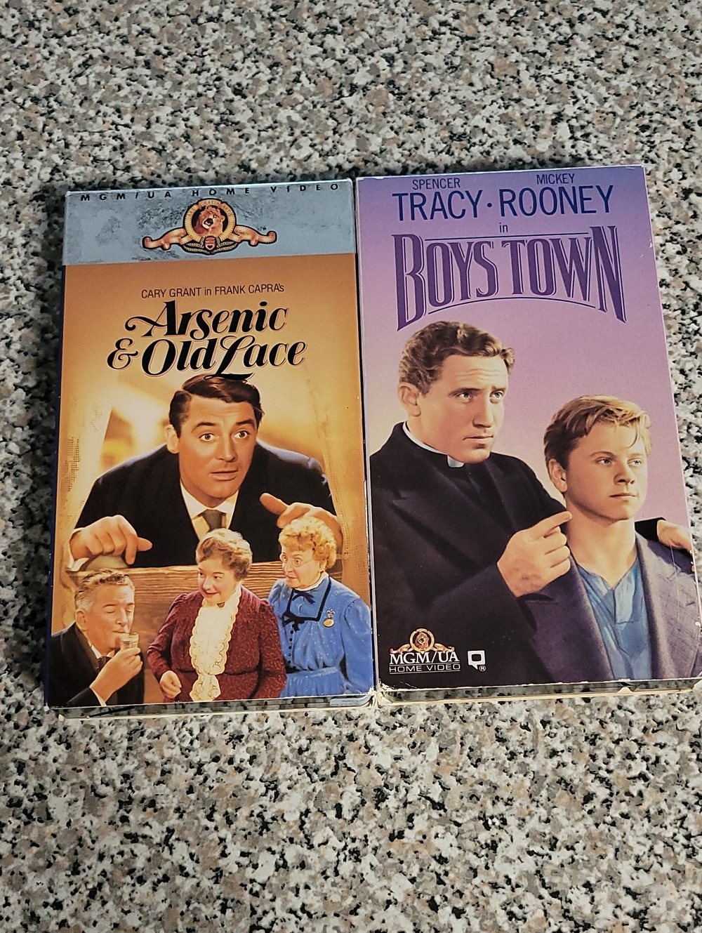 Arsenic & Old Lace and Boys  Town VHS Tapes